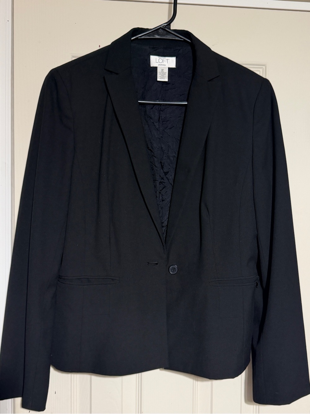 LOFT Black Tailored Single-Button Blazer
